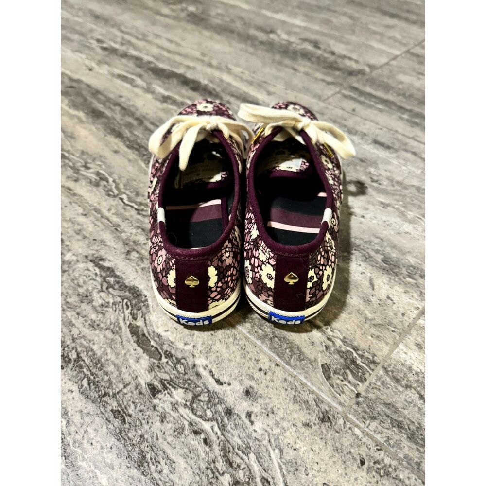 Kate Spade x Keds Purple Floral Print Canvas Sneakers Shoes Womens Size 8 - Picture 3 of 10